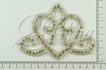 Bridal Rhinestone Applique 4, TIARA SHAPE